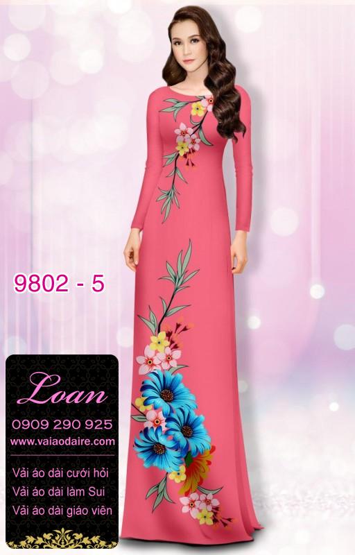 Vải áo dài hoa 3D