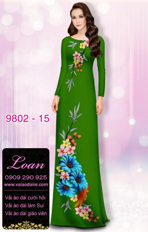 Vải áo dài hoa 3D