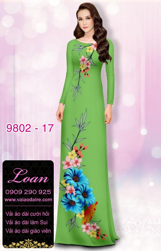 Vải áo dài hoa 3D