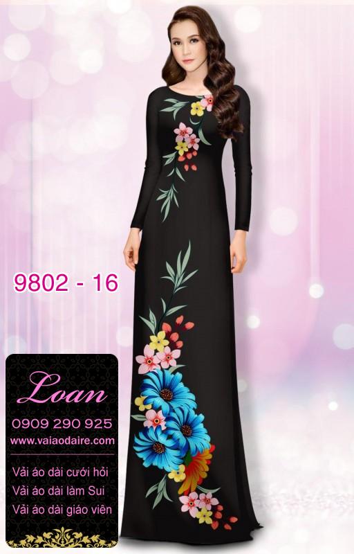 Vải áo dài hoa 3D