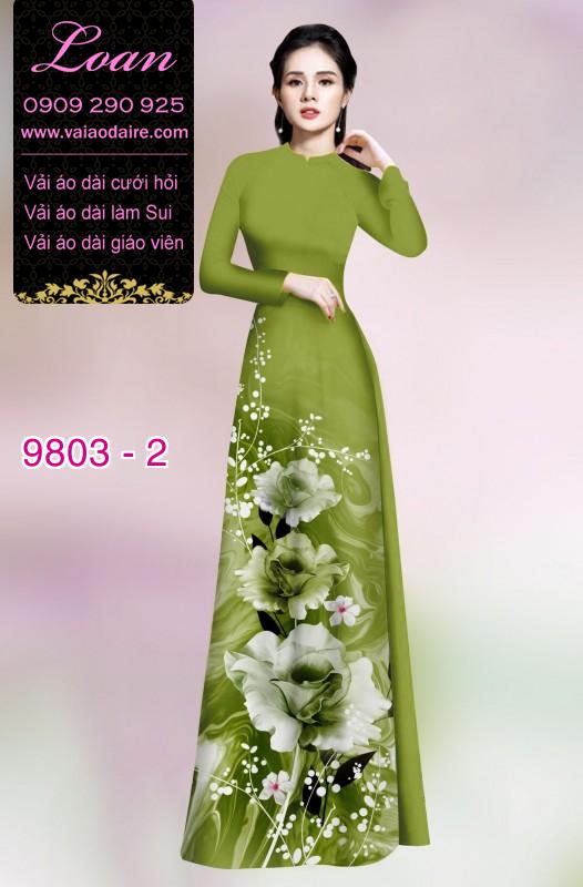 Vải áo dài hoa 3D