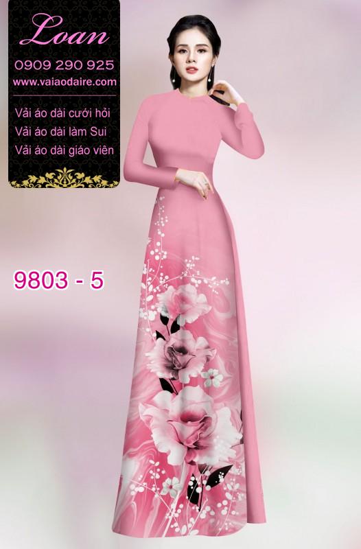 Vải áo dài hoa 3D