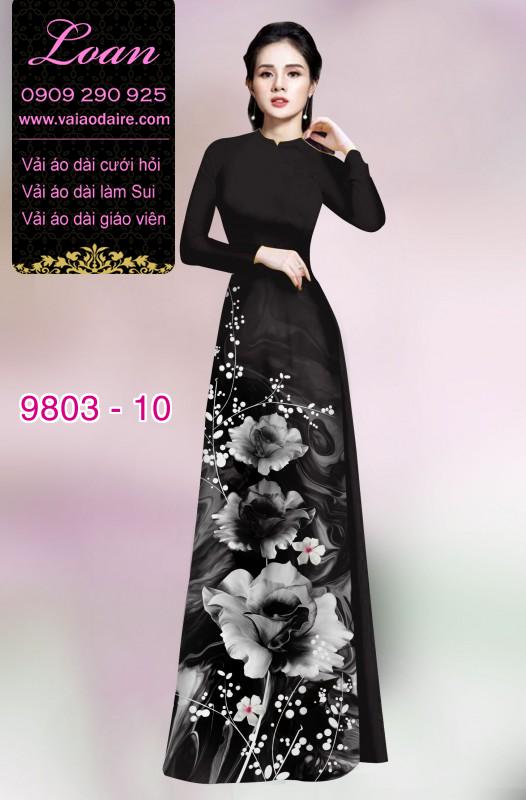 Vải áo dài hoa 3D