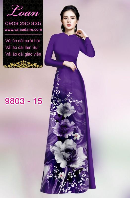 Vải áo dài hoa 3D