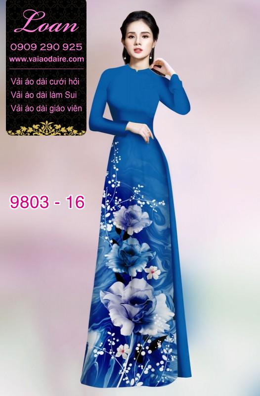 Vải áo dài hoa 3D