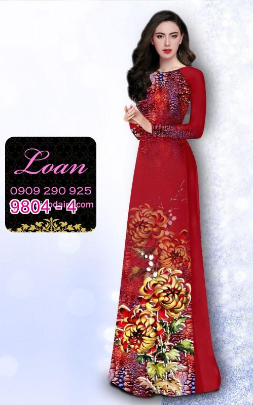 Vải áo dài hoa Cúc Đại Đóa