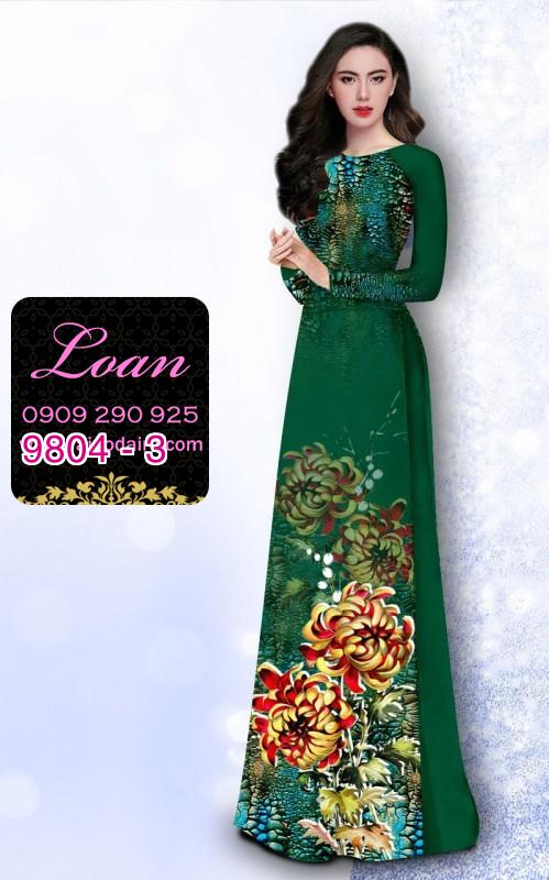 Vải áo dài hoa Cúc Đại Đóa
