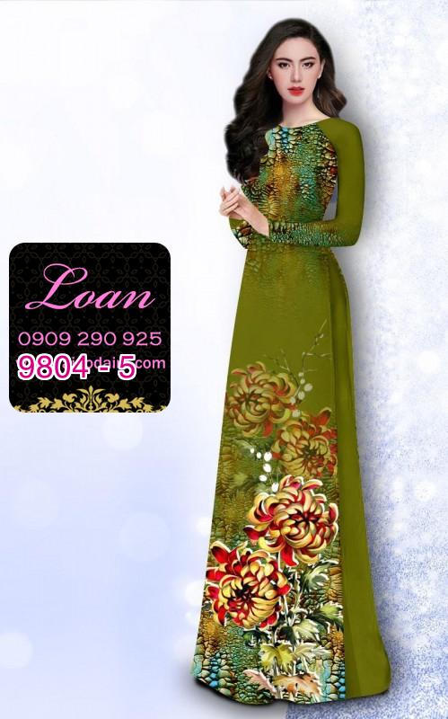 Vải áo dài hoa Cúc Đại Đóa
