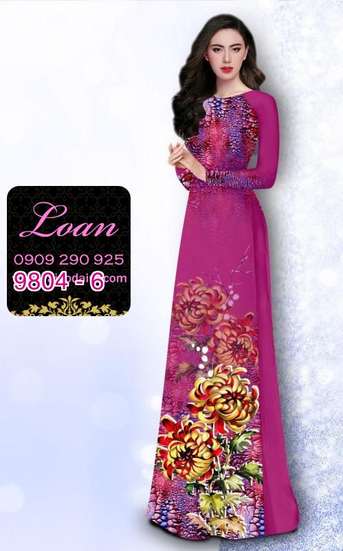 Vải áo dài hoa Cúc Đại Đóa