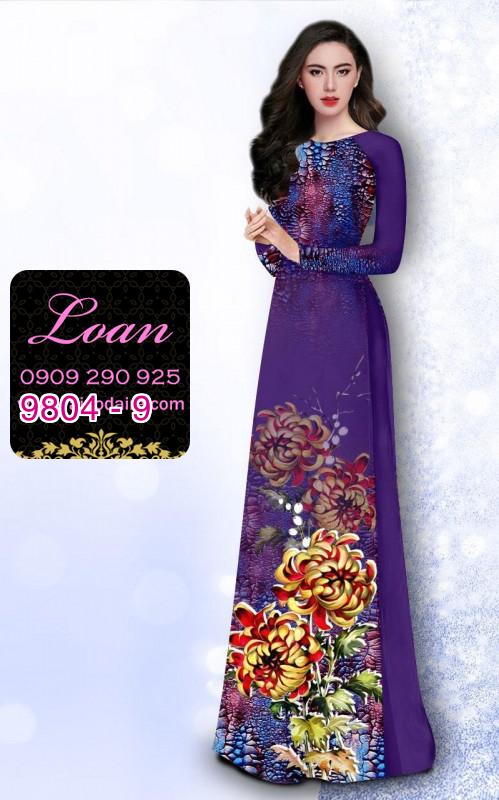 Vải áo dài hoa Cúc Đại Đóa