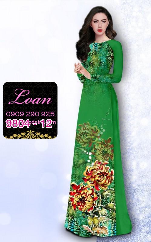 Vải áo dài hoa Cúc Đại Đóa