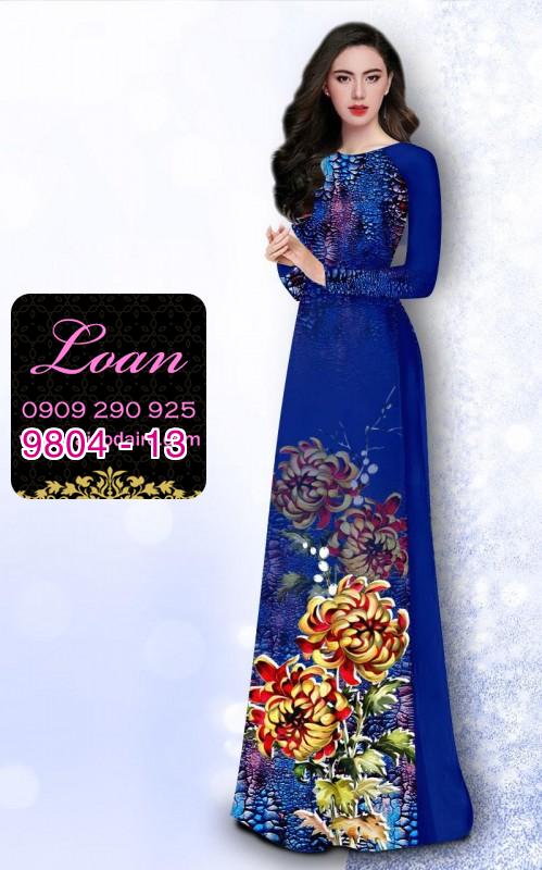 Vải áo dài hoa Cúc Đại Đóa
