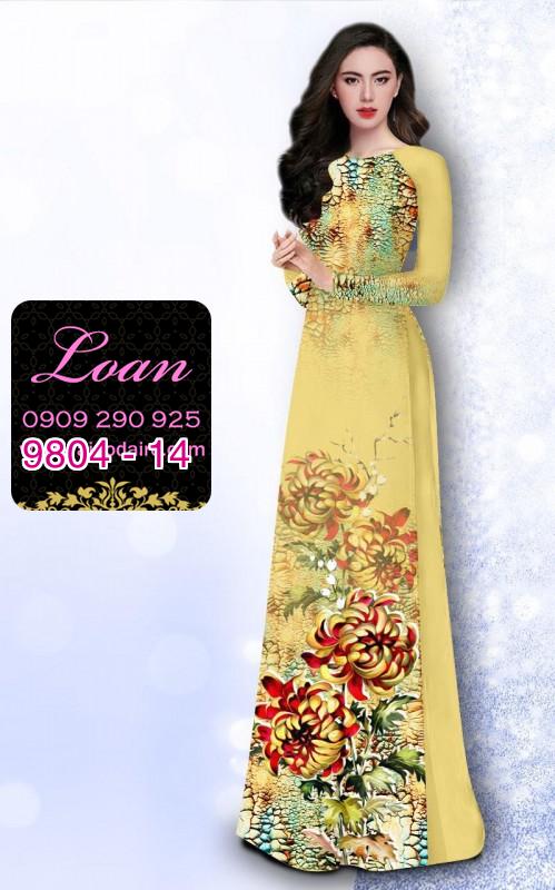 Vải áo dài hoa Cúc Đại Đóa