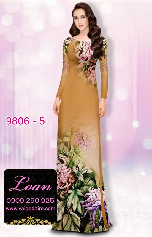 Vải áo dài hoa 3D