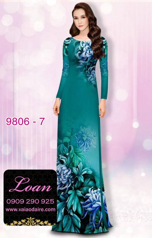Vải áo dài hoa 3D
