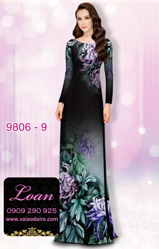 Vải áo dài hoa 3D