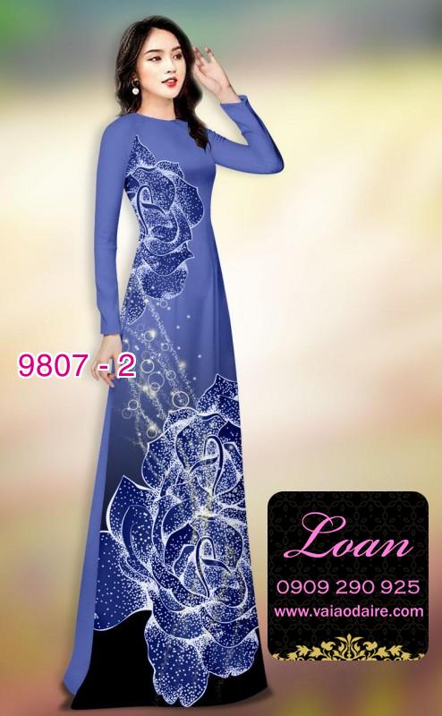 Vải áo dài hoa 3D
