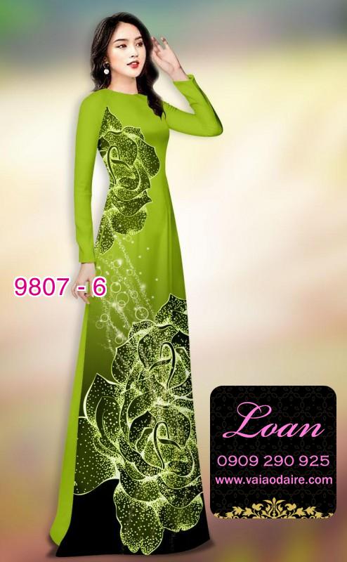 Vải áo dài hoa 3D