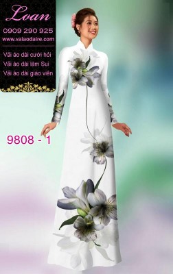 Vải áo dài hoa 3D-DT 9808