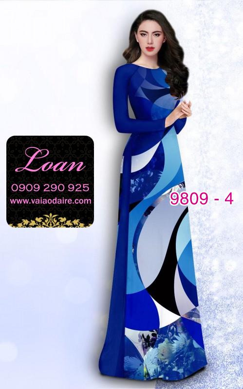 Vải áo dài hoa 3D