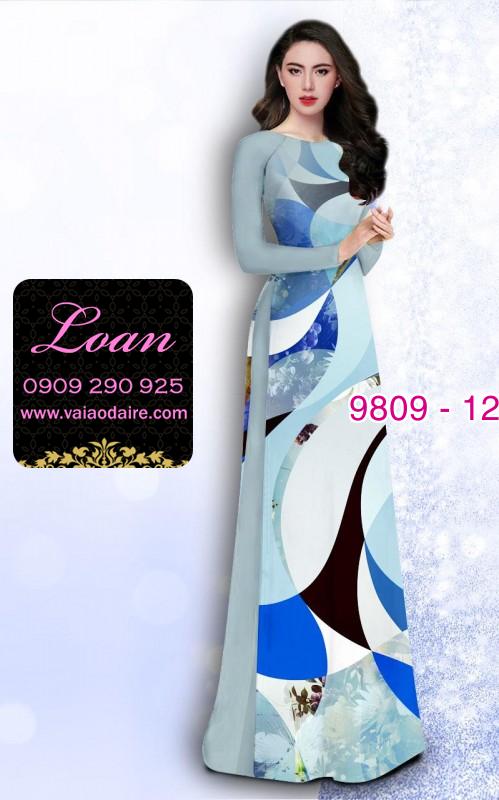 Vải áo dài hoa 3D