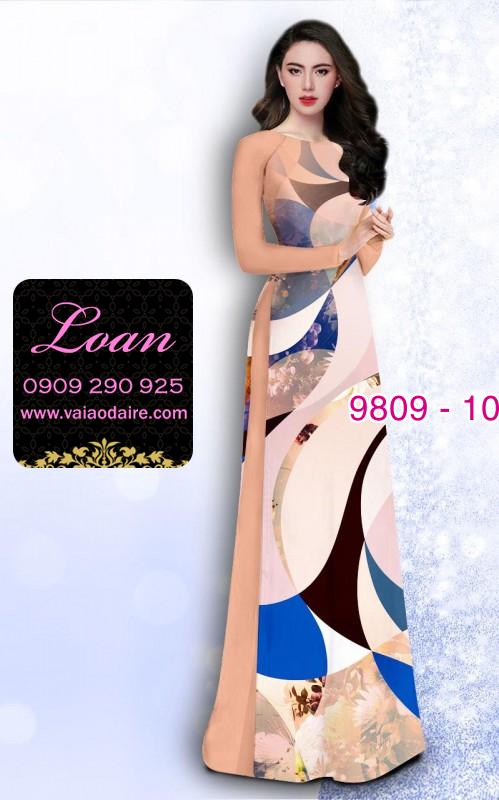 Vải áo dài hoa 3D