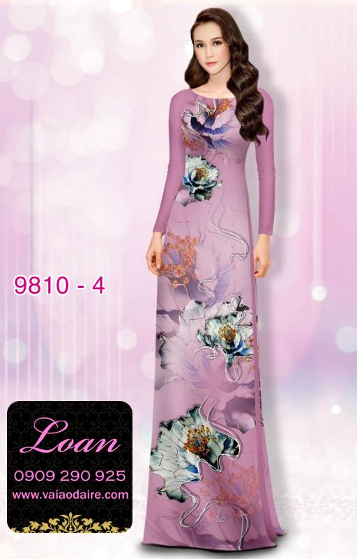 Vải áo dài hoa 3D