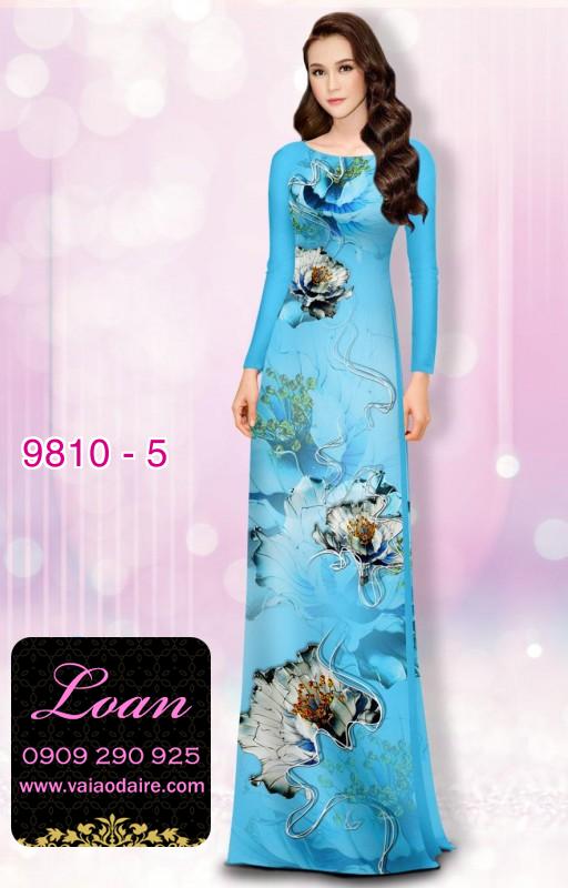 Vải áo dài hoa 3D
