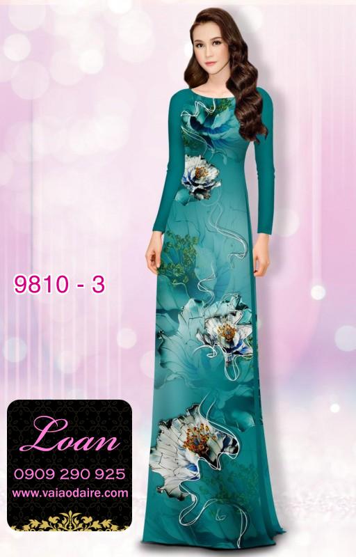Vải áo dài hoa 3D