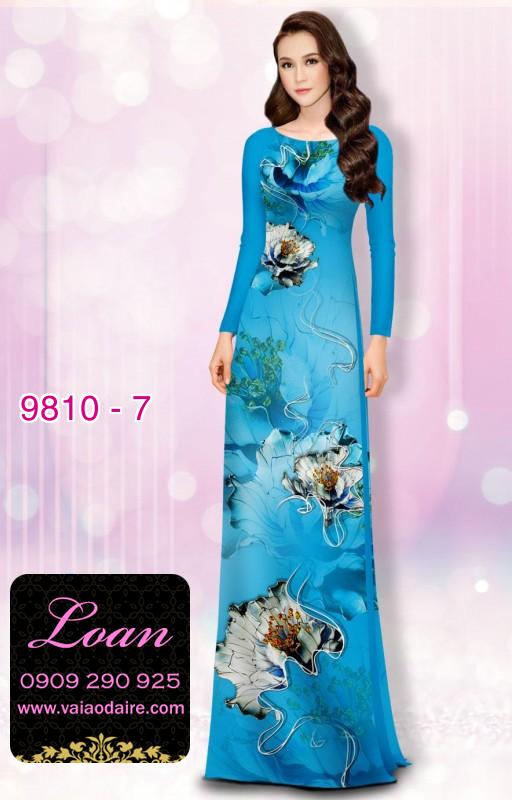 Vải áo dài hoa 3D