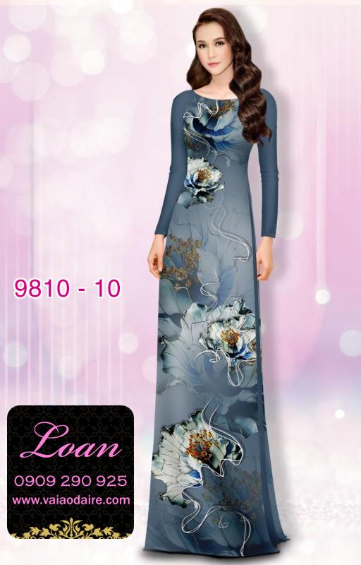 Vải áo dài hoa 3D