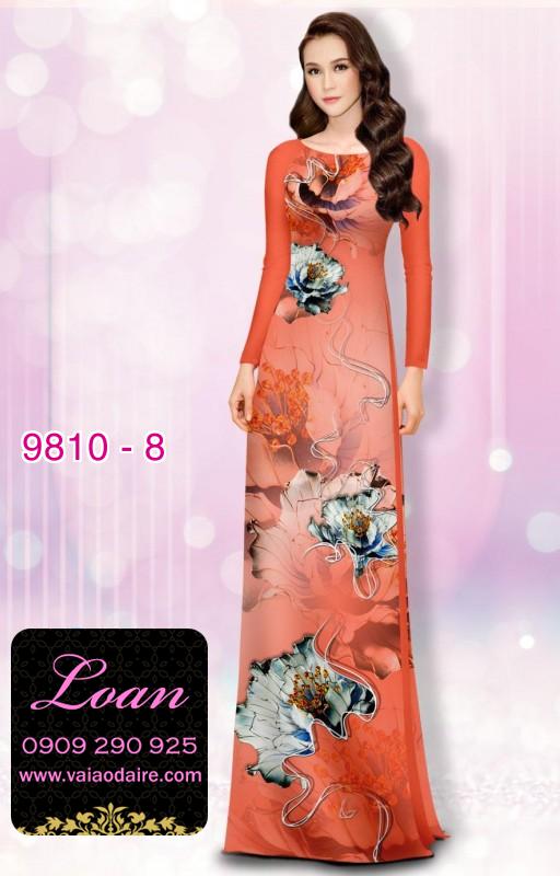 Vải áo dài hoa 3D