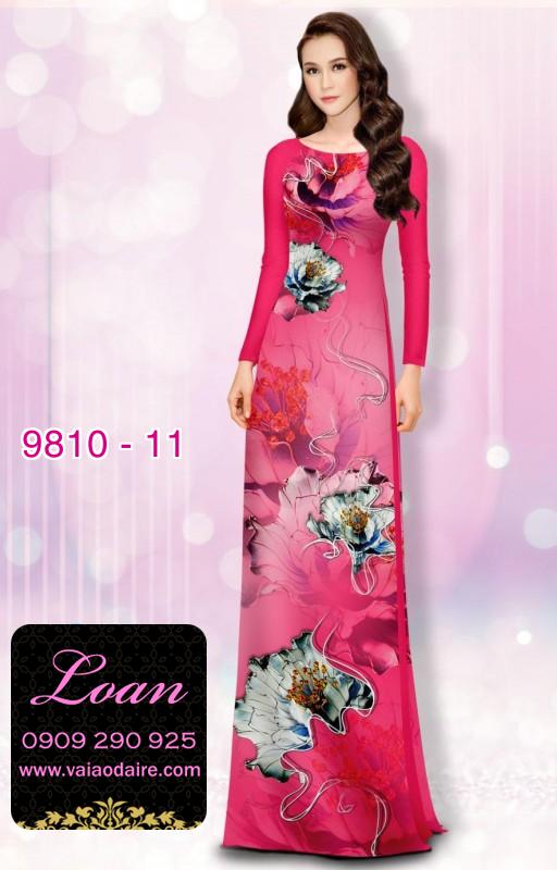 Vải áo dài hoa 3D
