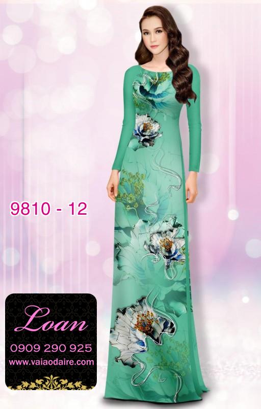 Vải áo dài hoa 3D