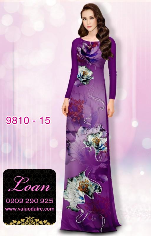 Vải áo dài hoa 3D