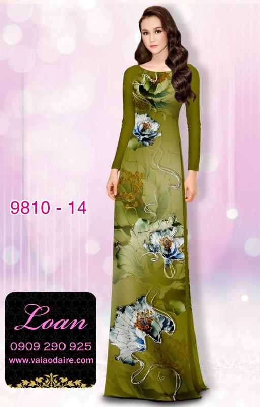 Vải áo dài hoa 3D