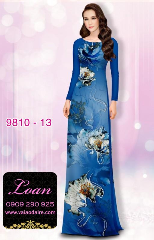 Vải áo dài hoa 3D