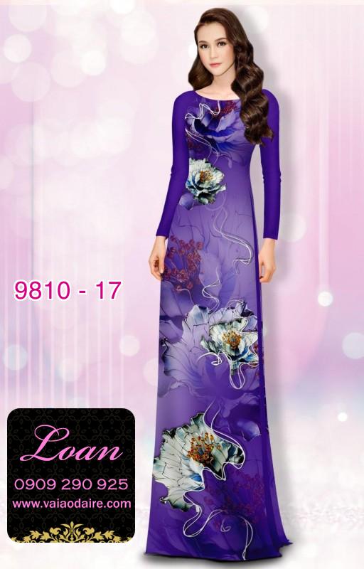 Vải áo dài hoa 3D