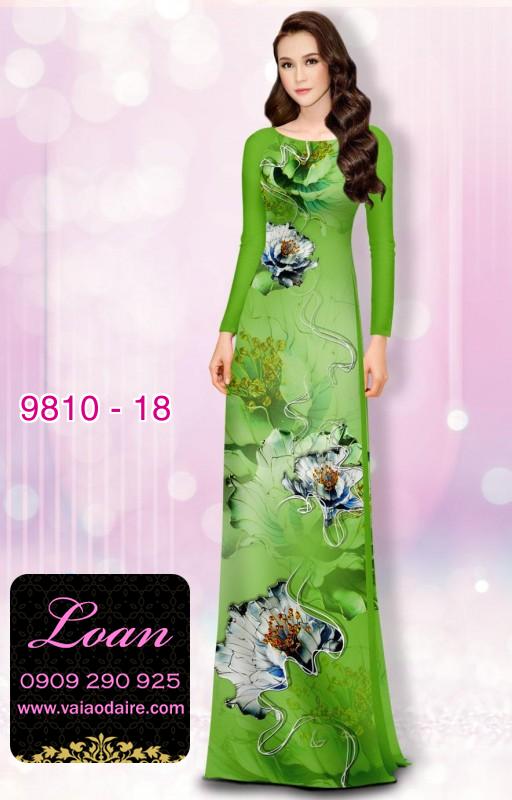 Vải áo dài hoa 3D