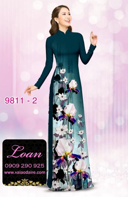 Vải áo dài hoa 3D