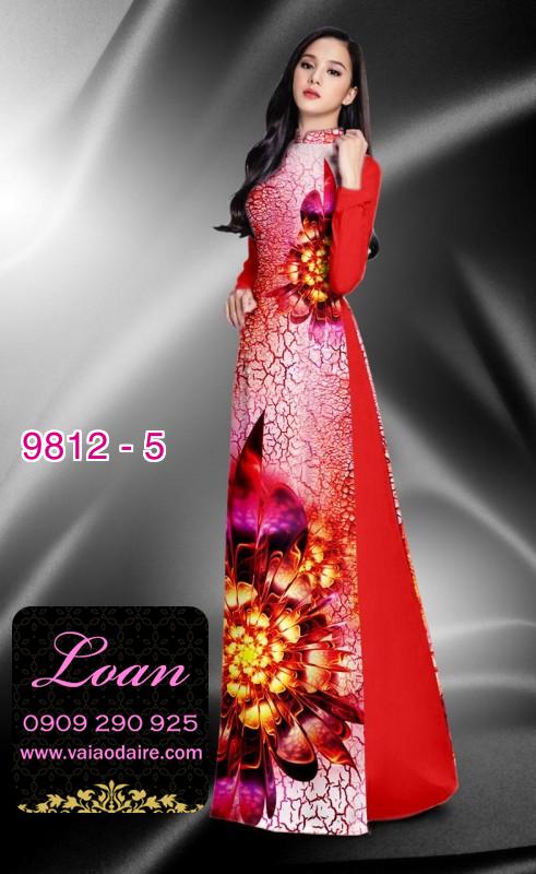 Vải áo dài hoa 3D