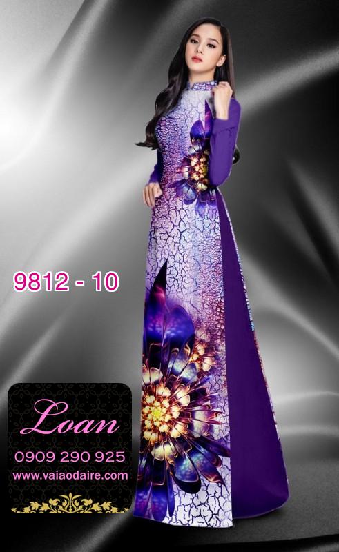 Vải áo dài hoa 3D