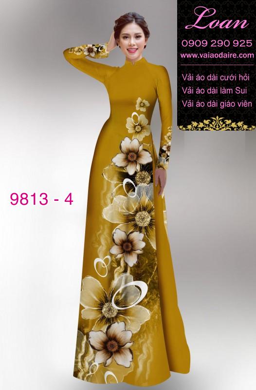 Vải áo dài hoa 3D Vải áo dài hoa 3D