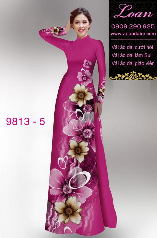 Vải áo dài hoa 3D Vải áo dài hoa 3D