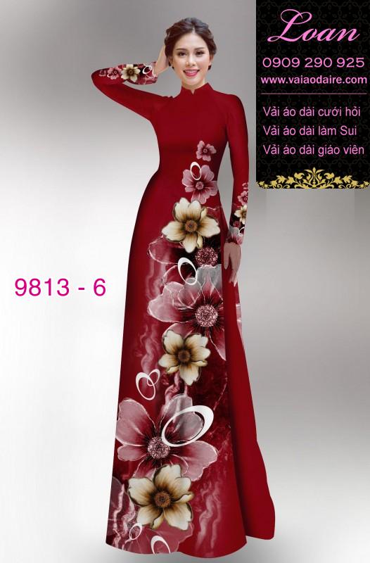 Vải áo dài hoa 3D Vải áo dài hoa 3D