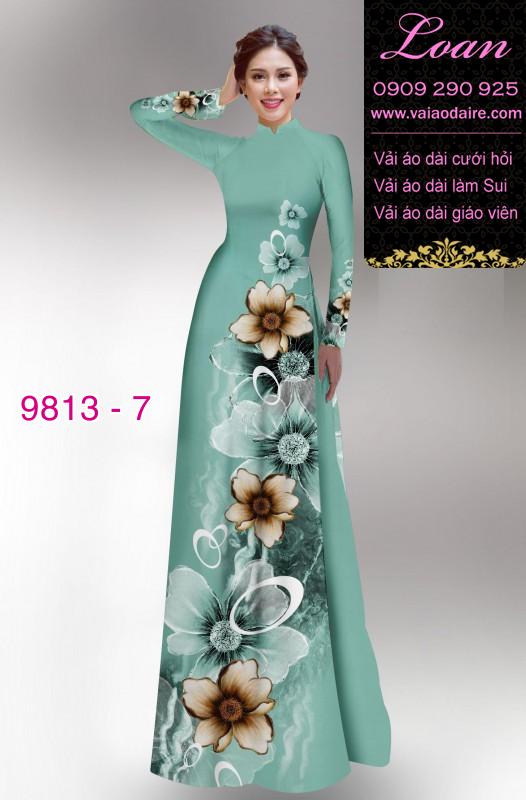 Vải áo dài hoa 3D Vải áo dài hoa 3D