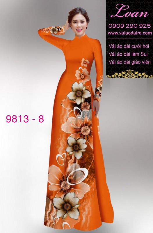 Vải áo dài hoa 3D Vải áo dài hoa 3D