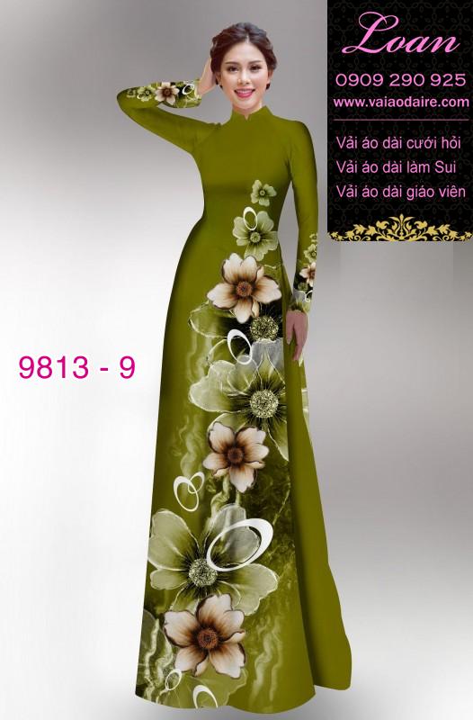 Vải áo dài hoa 3D Vải áo dài hoa 3D