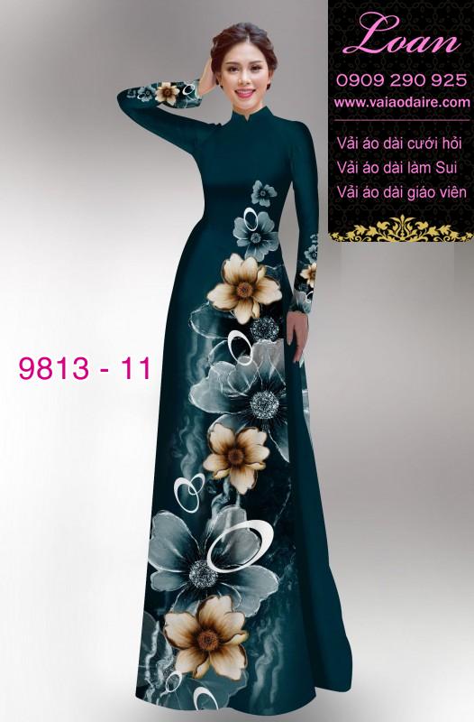 Vải áo dài hoa 3D Vải áo dài hoa 3D