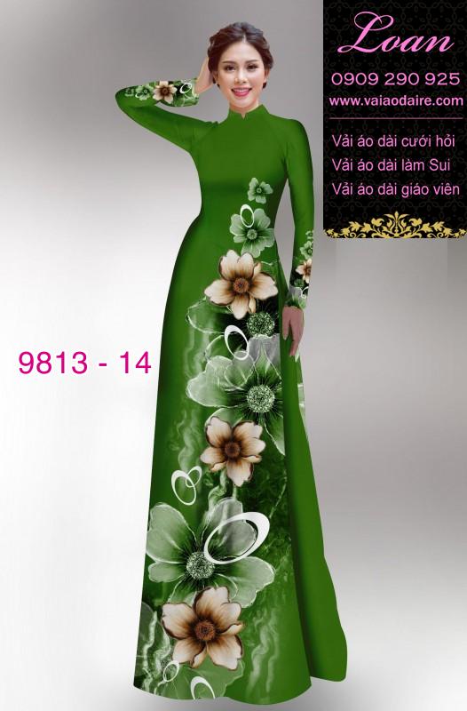 Vải áo dài hoa 3D Vải áo dài hoa 3D